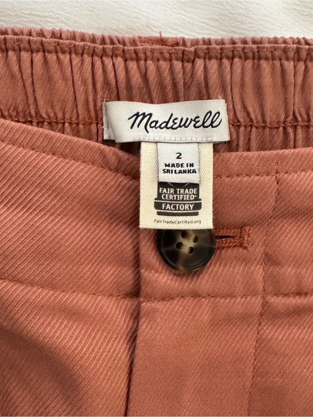 Madewell The Neale Drapeweave High Waist Shorts, Dried Rose, Size 2, Style NJ685 - Picture 5 of 13